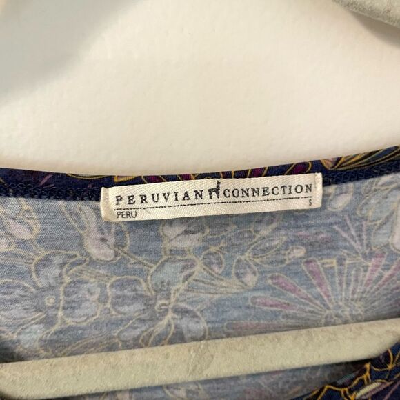 Peruvian Connection Petalsong Pima Cotton/Spandex Long Sleeve T shirt SZ Small - Picture 3 of 7